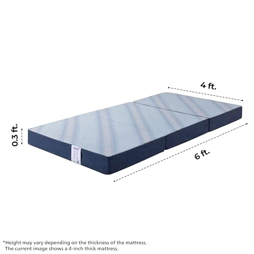 Livpure Smart Store Livpure Smart Folding Tri-Fold Mattress 72X48X4 - Image 3