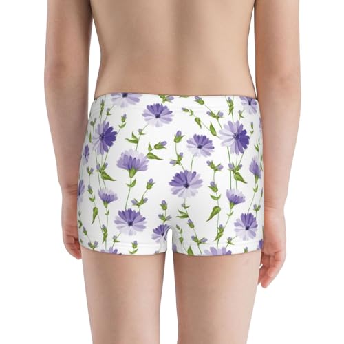 Boys' Cotton Boxer Brief Soft Underwear-Purple Chicory3
