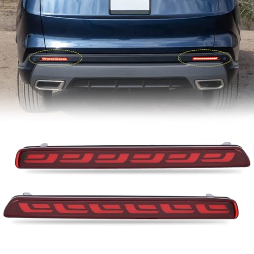 Nilight Rear Bumper Tail Light Compatible with 2023 2024 Honda CRV Red Lens LED Reflector Rear Bumper Lamps Brake Turn Signal Sequential Flashing Driving Taillights Replacement