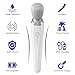 Magic Wand Massager Vibration, Christmas Gift for Women Men, Cordless Electric Back Massager, Portable 5 Speeds Deep Tissue vibrator Personal Wand Massager for Relaxation,Sports Recovery, White
