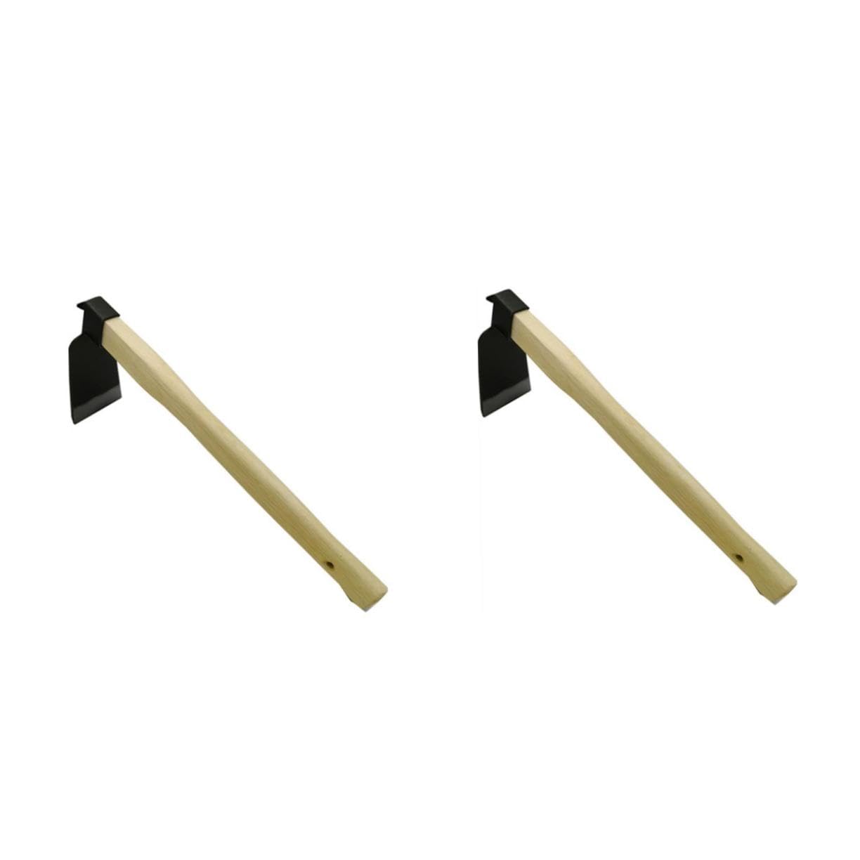 Abaodam 2 Piezas pequeña azada de mano herramienta para deshierbar grietas azada de acero azada para cavar tierra azada de cultivo de hortalizas azada de excavación de jardinería madera