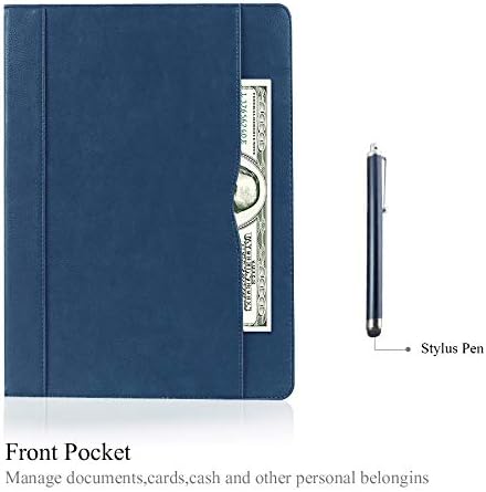 iPad Air 1/ Air 2 Case - Leather Stand Folio Case Cover for iPad Air 1/Air 2 (9.7 Inch Launched 2013/2014) Case with Multiple Viewing Angles, Document Card Pocket (Navy)