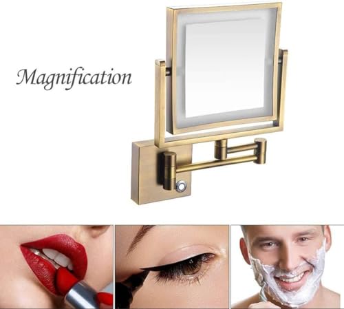 Miroir de maquillage mural double face extensible pour routine beauté - 2