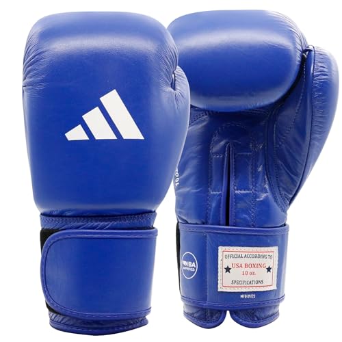 adidas AIBA Boxing Gloves Boxhandschuhe, Blau, 12 oz