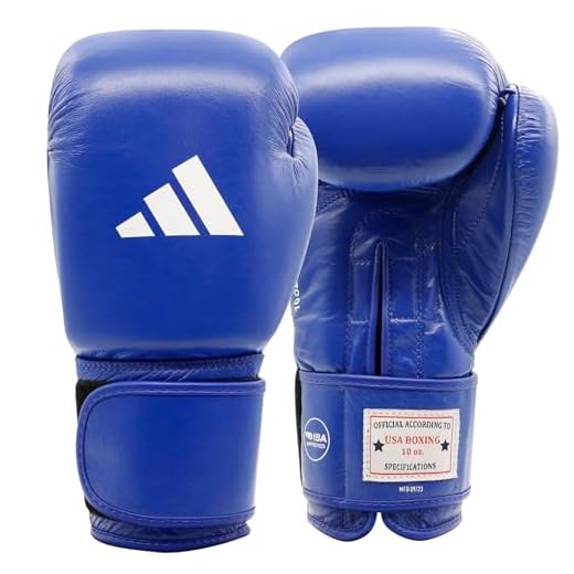adidas AIBA Boxing Gloves Boxhandschuhe, Blau, 12 oz