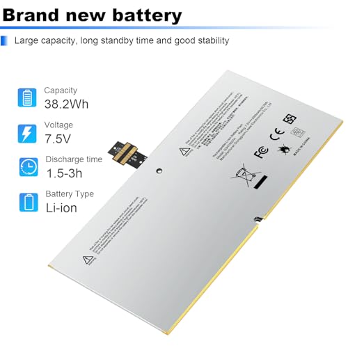 Fancy Buying G3HTA027H DYNR01 Laptop Battery Replacement for Microsoft Surface Pro4 Pro 4 1724 12.3 inch Tablet DYNRO1 G3HTA026H G3HTA027H (7.5V 38.2Wh 5087mAh) by Fancy Buying - Image 5