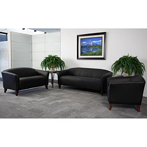 Flash Furniture Hercules Imperial Series Black Leathersoft Loveseat #TOP1