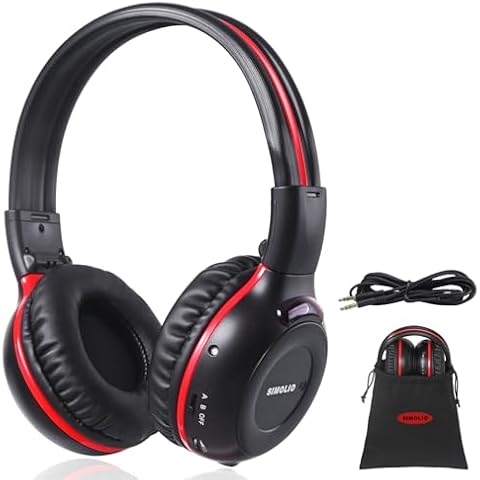 SIMOLIO IR Wireless Headphones for Car DVD Player Cover