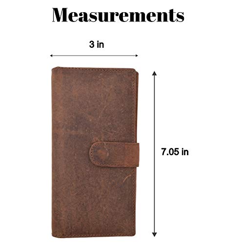 Marshal Genuine Leather Basic Checkbook Holder With Snap Closure (Vintage) #TOP1