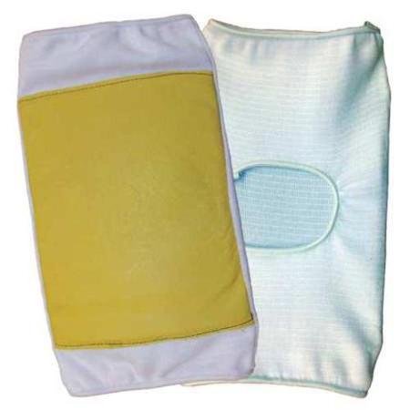 Pull-On Soft Viscolas Kneepad- White & Gold