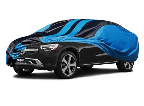 Image of Kaugung Car Cover Waterproof Custom Fit Mercedes Benz GLC (2015-2025), Full Exterior Cover for Automobiles Lightweight Resistant Outdoor Sun UV Rain Dust Snow Wind Protection.