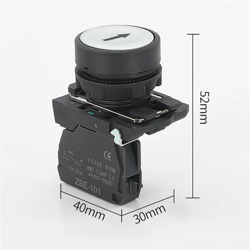 Interruptor de botón de parada de arranque XB5 de 22mm para reinicio manual 3NO 2