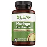 B'LEAF NATURE Organic Moringa Oleifera 90 Capsules, 1000mg – Organic Moringa Powder Capsules - Pure Moringa Leaf Capsules Energy Natural Wellness & Immune Support – Vegan, Non-GMO Moringa Supplement