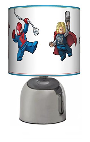 Image of Marvel Avengers - Bedside Touch LAMP - Boys Bedroom Light/LAMP Shade - Mains Operated (UK Plug)
