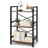 BILIONE 3-stöckiges schmales Bücherregal, Standregal 28 x 42 x 70 cm