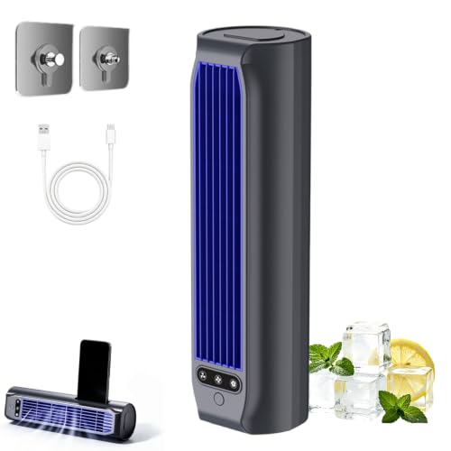 Neksong Coolizi Cooling Ace - Ventilador Portátil, 3 Velocidades, Con Pantalla Táctil LED, Adecuado Para El Hogar Y La Oficina (Azul,1 PCS)