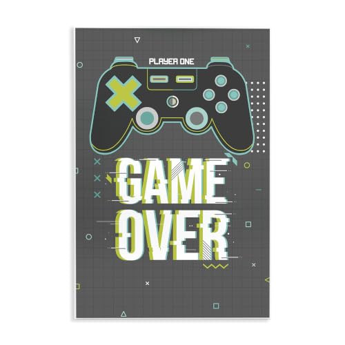 Game Over Video Game, 13 x 19 Inch Mounted Print on Wall Plaque