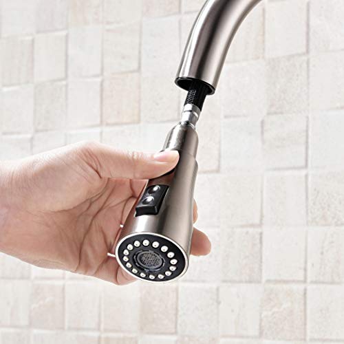 Kitchen Faucet, Kitchen Sink Faucet, Sink Faucet, Pull-Down Kitchen Faucets, Bar Kitchen Faucet, Brushed Nickel, Stainless Steel, RULIA PB1020