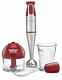 Cuisinart CSB-79R Smart Stick 2-Speed Hand Blender, Stainless Steel/Red