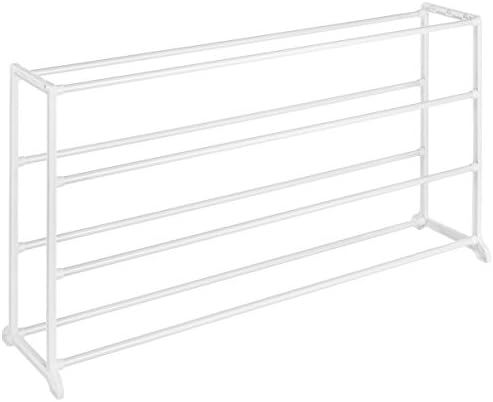 Whitmor 4 Tier 20 Pair Floor Shoe Rack - White