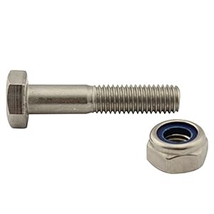 SC-Normteile Sechskantschrauben M8x120 mit Sicherungsmuttern (10 Stück)