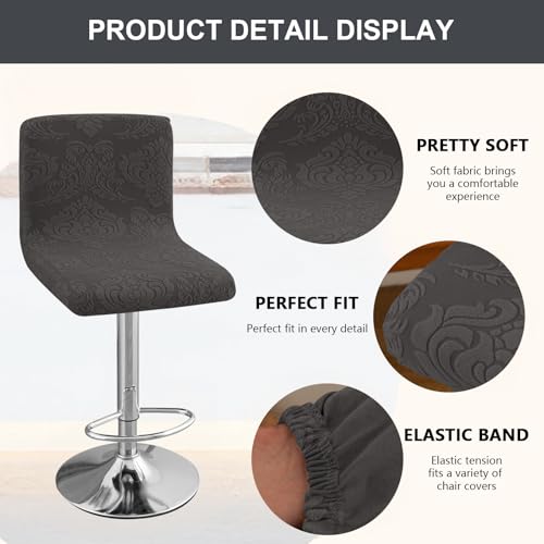 Image of Chair Covers Bar Stool Cover 2pc Bar Chair Cover Swivel Bar Stool Slipcover