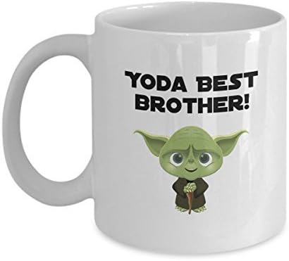 Yoda Best Brother - 11oz White Ceramic Coffee Mug - Funny Star Wars Gift - Big Brother Birthday Present - Yoda