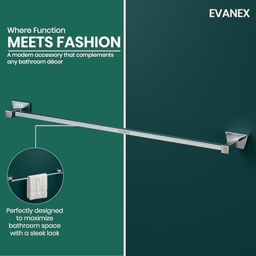 Image of EVANEX EVANEX Bathroom Towel Stand, Towel Holder 304 Grade Stainless Steel Towel Rod Towel Rack for Bathroom Towel Bar Hanger Stand Bathroom Accessories Organiser 24 Inch Chrome (Aquarius)