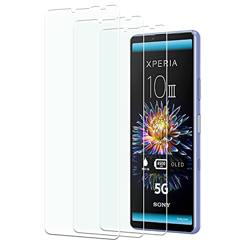 3 pièces KELOLIN Verre Trempé Protection écran Pour Sony Xperia 10 III 9H Dureté, Anti Rayures, sans Bulles,Facile à installer Haute Définition Protection Ecran compatible avec Sony Xperia 10 III