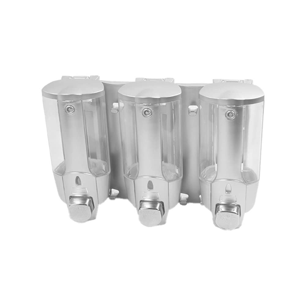 Distributeur de savon mural triple pour simplifier la routine bain en famille