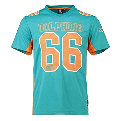 Majestic Miami Dolphins NFL Players Poly Mesh Tee/T Shirt Blue - M