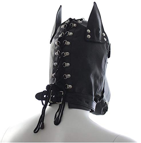 Maschera di cane in pelle giocattolo cappuccio