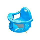 Foldable Baby Bath Seat, Non Slip Baby Bathtub Seat for Baby Sitting Up, Cute Shape 360 Degrees Surround Baby Bathtub Seat with Suction Cups for Infants Baby 6-36 Months (Blue)