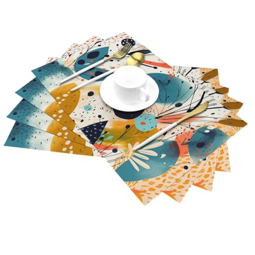 Set de table tissé anti-tache lavable pour protéger la table de cuisine - 4