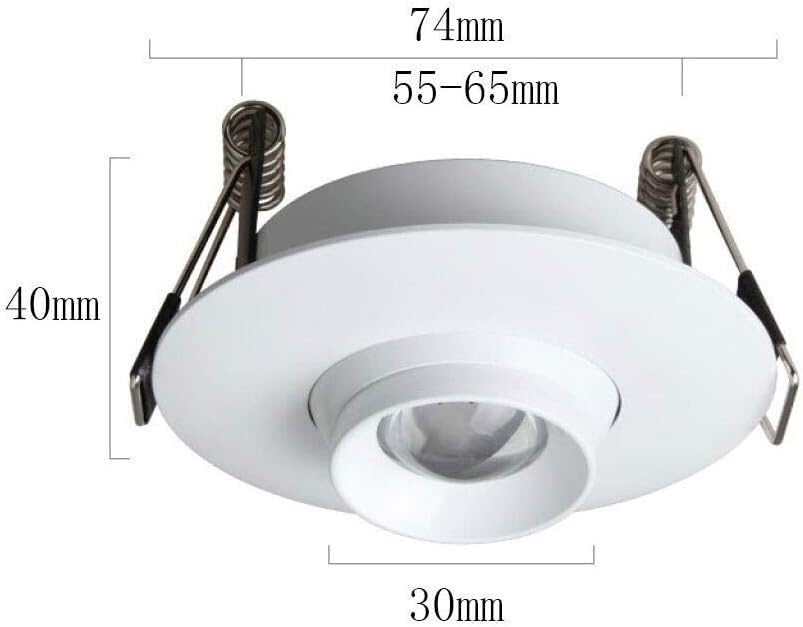 Focos empotrables de 330 LM que eliminan sombras en vitrinas con luz ajustable 3W 2