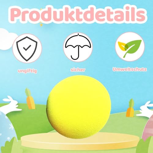 Schaumstoffball 8er Set, Softball Kinder, Eva Material, 5 cm Durchmesser, Farben Blau Gelb Grün Rot, Zufällige Farblieferung, Ideal für Indoor Spiele In Wohnzimmer Oder Kinderzimmer