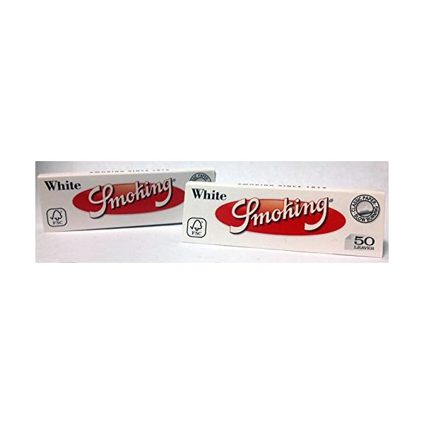 2 Pack Smoking White Medium Cigarette Rolling Papers 78 x 44 100 Leaves