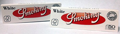 SmokingWhite Medium Cigarette Rolling Papers 78 x 44 (2)