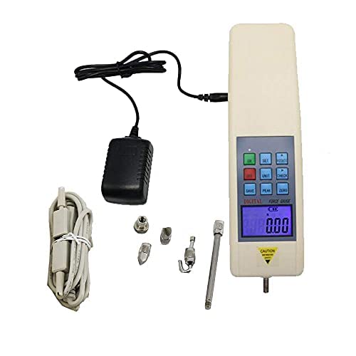 Digital Force Gauge Meter Push Pull Tester Dynamometer with Inner Sensor Peak Load Value 500N/50kg/110 lbs
