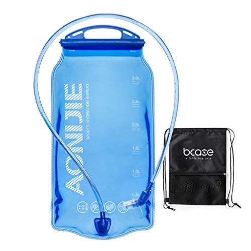 BCASE Bolsa de hidratación, 2L, Cierre Deslizable, TPU, Segura y Fácil de Llenar, Ideal para Ciclismo, Senderismo, Camping y Otras Actividades al Aire Libre, Incluye Bolsa Deportiva Cover