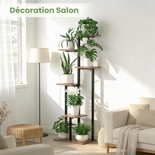 6 Étages Support Plantes Intérieur, Porte Plante Métal, Étagère Plante – vue 7