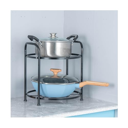 Pan Organizer Rack for Kitchen Storage - Space-Saving Stand for Pots & Pans - Efficient Organization Solution for Easy Access