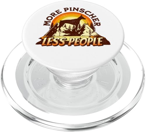 Más Doberman Pinscher Menos gente Divertido Senderismo Camping PopSockets PopGrip para MagSafe