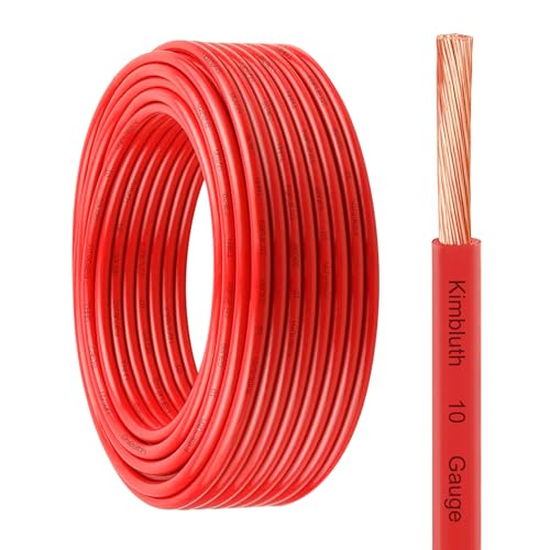 THHN Wire 10 Gauge 250 FT Stranded Copper Wire, Red