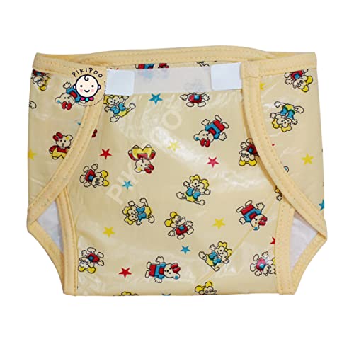 Image of Presents Baby Kids Soft PVC (Plastic) Diaper Joker Padded Baby Nappy Panty Training Pants with Inner & Outer Soft Plastic Reusable & Waterproof Multi (3-6 Months, Multi)
