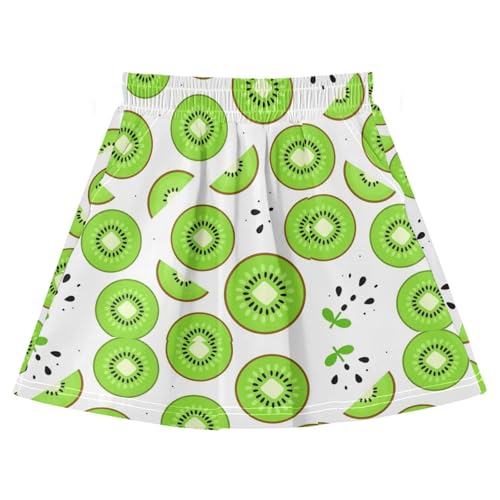 Jupe-short avec poches intégrées motif kiwi vert jupe-short de tennis et golf en coton