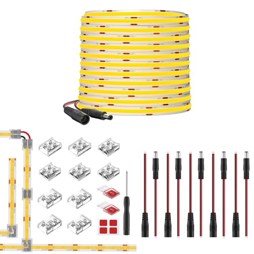 Tira de LED Flexible COB 10 m 2700K 1600 LEDs Kit miniatura 1