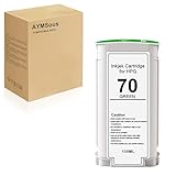 AYMSous Compatible Ink Cartridge Replacement for HP 70 C9457A for HP Designjet Z2100 Z3100 Z3100PS Z3200 Z3200PS Z5200 Z5400 Printers (Green 130ML)