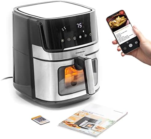 Innovagoods Fryinn View 6500 Frytkownica Powietrzna, Czarny/Stalowy, 6.5 l
