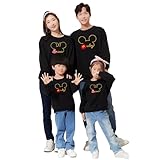 [レモンツリーセブン] ペアルック トレーナー Tシャツ 女の子 長袖 カットソー ップス メンズ レディース コットン ミッキー ミニー 綿 ディズニーランドへ カップル プレゼント